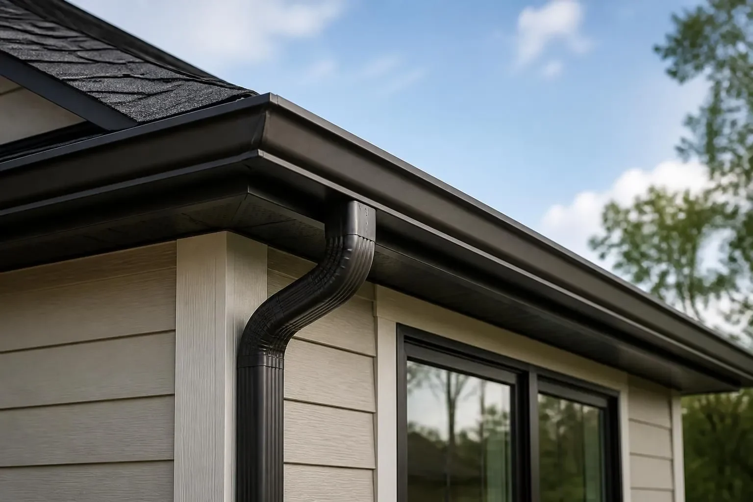 Gutter Installation on a Denver home